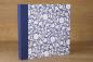 Preview: Blue photo album "Fanni", photo album rococo flower